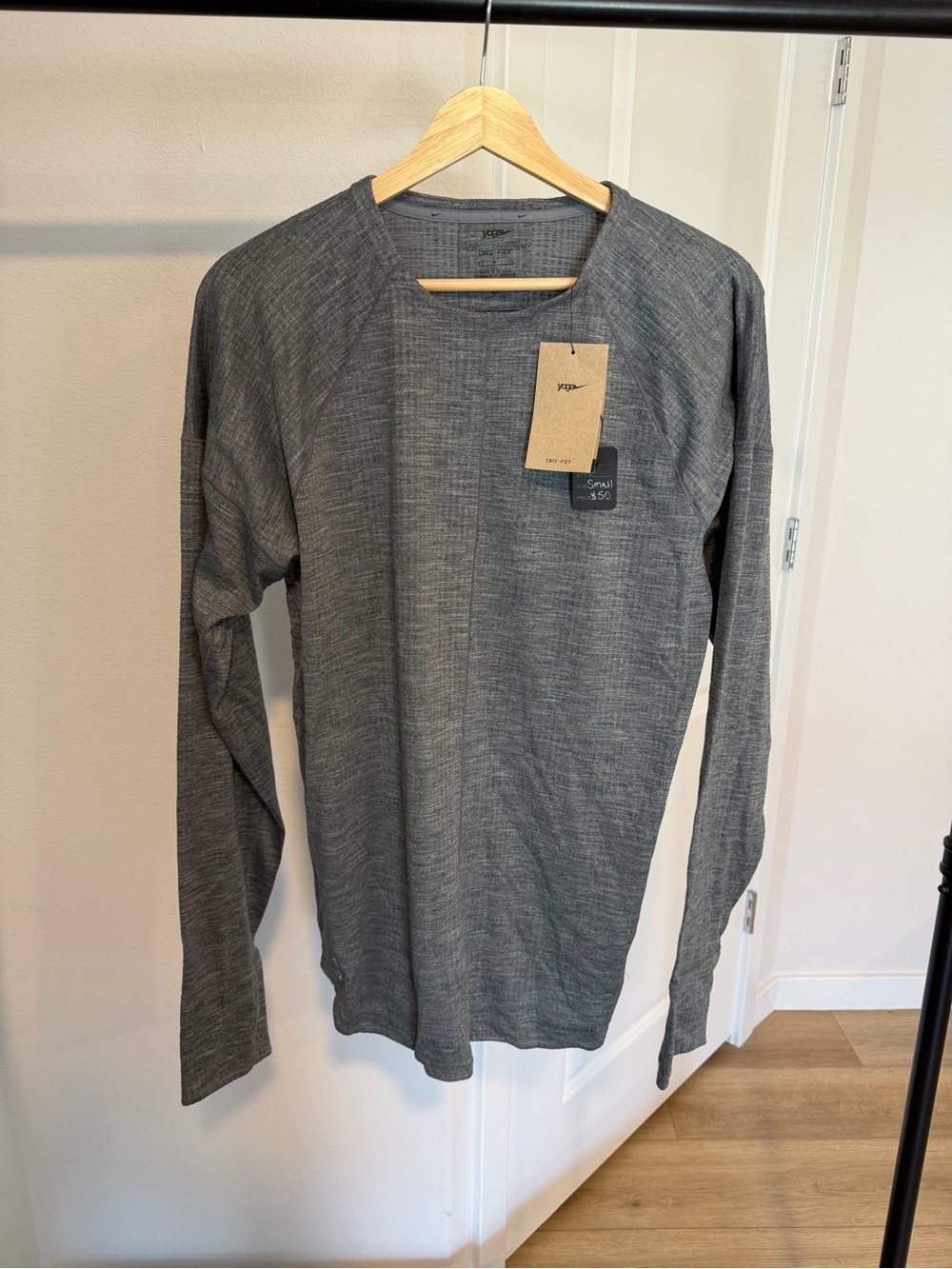 Nike Men's Long Sleeve Crew Shirt - Charcoal
